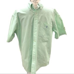 Ralph Lauren Green Check Golf Button Down Shirt size Medium